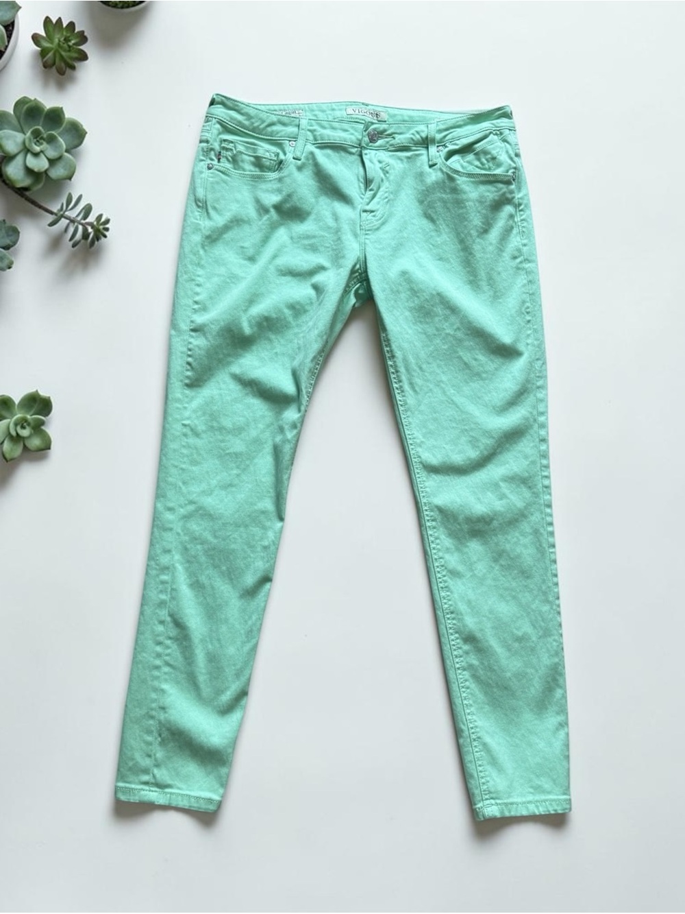 Vigoss Mint Green Jagger Skinny Jeans